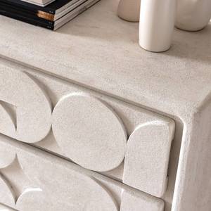 Commode en bois effet béton blanc Vandana Ultra Cresta - Product Image 3