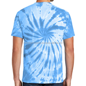 T-shirt tie-dye personnalisé avec logo, coton doux et polyester, style été, t-shirt tie-dye pour homme, respirant, léger, vêtements de mode - Product Image 2