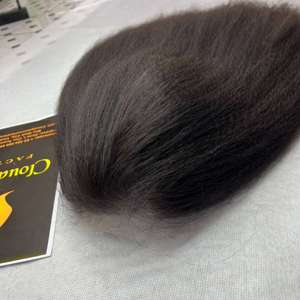 Tissage en lot Remy naturel vietnamien, cheveux crépus lisses, 13x4, 30 pouces, avec Lace Frontal Closure, 3 paquets, 10A, meilleure qualité - Product Image 5
