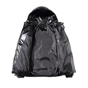 Veste d'hiver unisexe rembourrée épaisse 100% polyester/nylon imperméable coupe-vent chauffante à capuche camouflage patchwork broderie personnalisée - Product Image 2