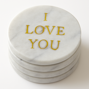 Posavasos de Mármol para Año Nuevo, Elegantes y Personalizables, de Piedra Natural, para Bodas, Comedor, Mesas de Café - Product Image 3