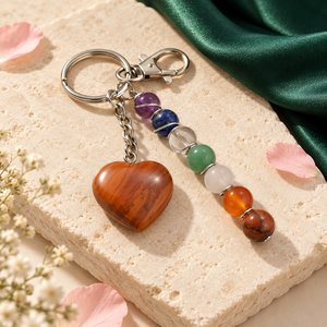 Llavero de cristal de amatista Soulwise con colgante de mosquetón de madera y cuentas para boda, estilo portátil - Product Image 5