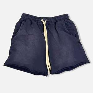 Breathable Cotton Fleece <b>Mens</b> Fitness Lounge <b>Shorts</b> with Rib <b>Waistband</b> for Summer Activewear - Product Image 5