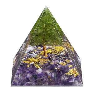 Pirámide de Orgón, Piedras Curativas de Cristal, Energía Espiritual, Pirámide de Orgonita para Protección EMF de Aameena Agate - Product Image 1