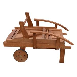 Chaise longue Vera moderne en teck massif de haute qualité avec finition brune pour usage extérieur - Product Image 5