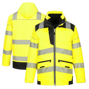 Construction Use Safety Hi Vis Workwear Reflective <b>Jacket</b> Hi Vis Winter Safety Working Wear <b>Jacket</b> For <b>Workers</b> With Hood - Product Image 4