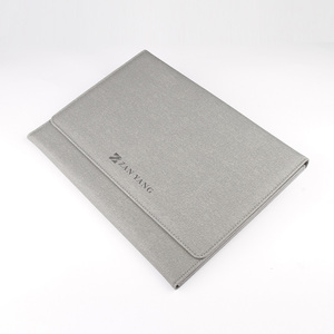 Classic Gray Leather <b>Document</b> Bag Accordion <b>Folder</b> - Product Image 3