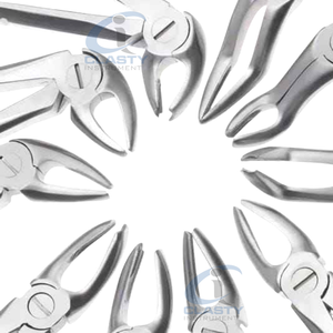 Pinzas de Extracción Dental de Acero Inoxidable con Empuñadura Manual Moleteada Plateada Clase I, Punta Personalizada, Equipos Dentales - Product Image 5