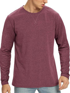 Camiseta de manga larga de algodón de alta calidad con colores personalizados para hombre, impresión personalizada, corte ajustado, camiseta de manga larga para hombre - Product Image 6