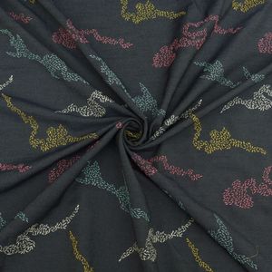 Tissu en denim brodé sur mesure avec imprimé africain pour Abaya, Kaftan, vêtements et mode OEM - Product Image 5