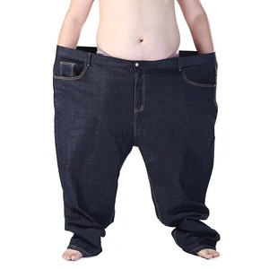 High Waist Extra Large Oversize <b>Mens</b> Elastic <b>Stretch</b> Denim Trousers Eco-Friendly Breathable Casual Black Jeans 2021 - Product Image 6