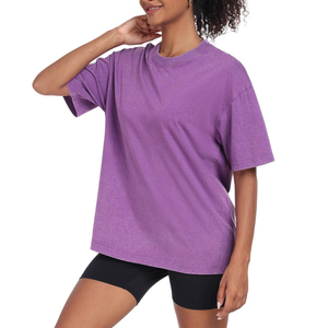 Camisetas de Verano para Mujer, de Color Sólido, Talla Grande, Manga Corta, para Actividades al Aire Libre, Tejido Transpirable - Product Image 4