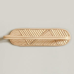 Porta toallas y anillos para toallas de ratán ecológico, accesorio de baño de buena calidad. - Product Image 1