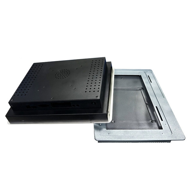 Custom CNC Aluminum Profile Enclosure | Oxidized Display Touchscreen Frame | All-in-One Machine Case