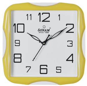 Sonam Modern <b>Square</b> <b>Wall</b> <b>Clock</b> Plastic Silent Quartz Analog <b>Clock</b> for Living Room SLQ 01 SWEEP - Product Image 2