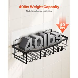 5 Pack doccia adesiva Caddy bagno doccia organizzazione scaffali - Product Image 3