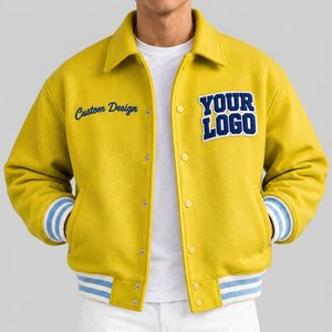 Chaqueta Varsity Moderna al por Mayor, Bordado Chenille Personalizado, Parches Vintage, Estilo Letterman, Ropa Hip Hop Bomber - Product Image 2
