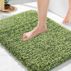 Hot Selling 17"x24" Microfiber Bath <b>Mat</b> Super Absorbent Non-Slip Floor Thick Plush Shaggy Tufted <b>Bathroom</b> Rug Washable Hotel - Product Image 3