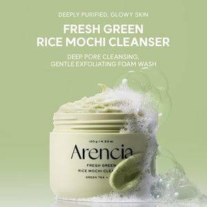 Limpiador Facial de Arroz Verde Fresco Mochi 120g, Jabón de Arroz Coreano para el Cuidado de la Piel - Product Image 2