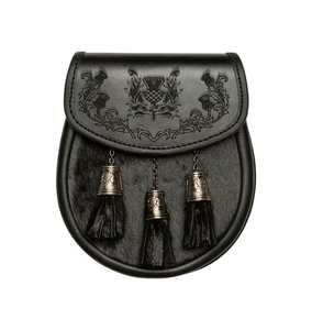 Sporran écossais en cuir - Cuir véritable de haute qualité, couleur/logo/tailles personnalisables, confortable et durable - Product Image 5