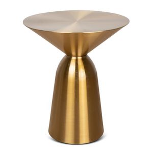 Table basse moderne en métal faite à la main avec base cannelée, design industriel, meuble de salon, table d'appoint décorative - Product Image 5
