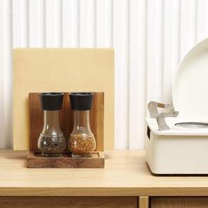 Porta servilletas de madera para salero y pimentero, adecuado para cocina, restaurante, decoración del hogar. - Product Image 2