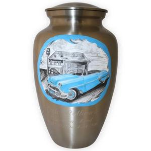 Affordable Brass Cremation Urn <b>For</b> <b>Ashes</b> Loved Ones Burial <b>Ashes</b> <b>Keepsake</b> Urn Custom Print Handmade Memorial Urns <b>For</b> Funeral - Product Image 1