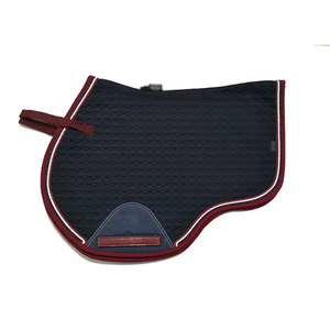 BRAND ZONE1995 Tapis de selle classique personnalisé en coton satiné avec doublure en maille, durable et confortable pour l'équitation et le saut d'obstacles - Product Image 1