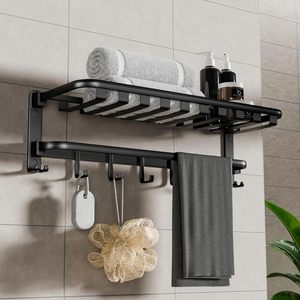 Support à Serviettes Moderne en Acier Inoxydable Noir avec Fixation par Perçage pour Décorer Votre Salle de Bain, Polyvalent pour Cadeau ou Accessoire de Salle de Bain - Product Image 5