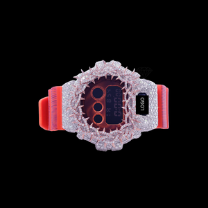 High End DRE065 Custom Iced Acrylic Moissanite <b>Case</b> Luxury Watch Mod Kit CasiOak Style Full Metal 5MM <b>Case</b> Diver Analog - Product Image 1