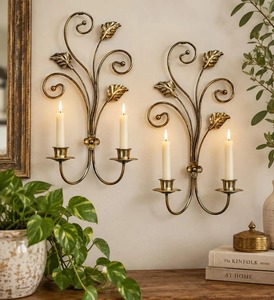 Support de bougie en métal rustique vintage pour une décoration murale remarquable - Product Image 6