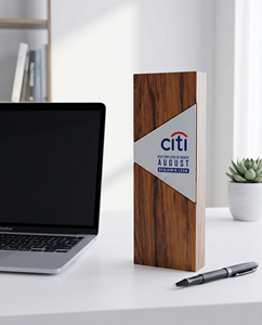 Artful Custom Acrylic with Wooden <b>Trophy</b> Award Cheap High Quality Color Printing Logo Shield Plates Best Selling Business - Product Image 2
