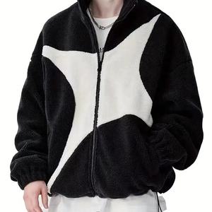 Wholesale Eco-Friendly <b>Fleece</b> Sherpa Lined <b>Jacket</b> Men's Oversize Full Zip Sherpa <b>Warm</b> Winter <b>Jacket</b> for Men - Product Image 2