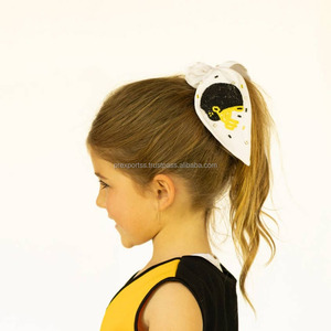 Élastique à cheveux personnalisé en forme de casque de football perlé, fait main, réglable, brodé, pour femme, attache-queue de cheval - Product Image 6