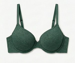 Soutien-gorge sans armatures pour femme, coupe pleine, couleur unie, respirant, confortable, dos nageur, bretelles réglables, lavable en machine - Product Image 1