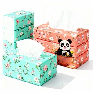 Mouchoirs en papier gaufrés de qualité supérieure, doux et confortables, jetables, pour les voyages, le bureau et la maison - Product Image 3