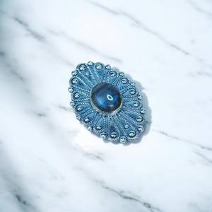 Bagues en argent sterling 925 avec pierre précieuse labradorite, bagues en argent faites à la main, prix de gros pour bijoux - Product Image 2