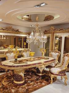 Muebles de Comedor Europeos de Lujo Tallados a Mano, Estilo Victoriano, Juego de Mesa de Comedor para Ocho Personas, Compre el Juego de Comedor Royal en Nueva York - Product Image 5