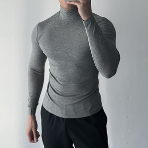 Camiseta ajustada para hombre, camiseta clásica de manga corta con cuello redondo, camiseta informal de algodón elástico, apariencia moderna y ajustada, tela suave y cómoda - Product Image 5