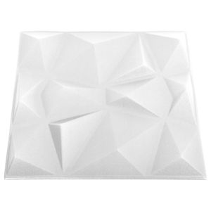 Pannelli murali 3D bianco diamante 48 pz 19.7 \ "x19.7 \" 129.2 Ft² Design elegante per l'arredamento della casa - Product Image 5
