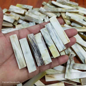 Componentes de mango de cuchillo artesanales de cuerno blanco sudafricano de primera calidad y empuñadura de cuchillo, a precio económico - Product Image 6