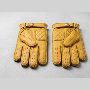Gants et mitaines en cuir souple pour homme, style vintage, unisexe, coupe ajustée, à doigts entiers - Product Image 5