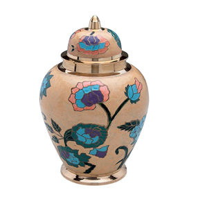 Urna Funeraria Rosa de Alta Calidad para Cenizas, Urna Conmemorativa Grabada con Trigo, Recuerdo Funerario para Cenizas Humanas - Product Image 4