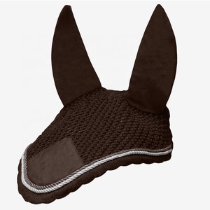 Produits d'équitation personnalisés de marque : Voiles anti-mouches pour chevaux, bonnets d'oreilles en maille sur mesure pour chevaux, doux et durables - Product Image 1