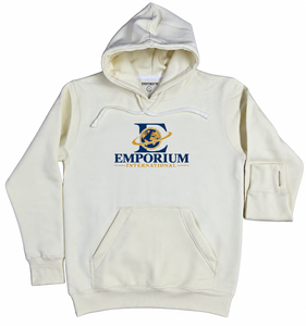 Womens Pullover <b>Hoodie</b> Cotton Blend Fleece Hooded Sweatshirt Kangaroo Pocket Drawstring Front Printed Logo <b>thumb</b> <b>holes</b> - Product Image 1