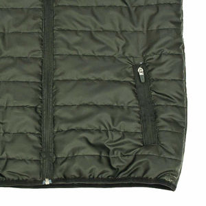 2026 Custom Men's Winter <b>Quilted</b> Jacket O-Neck Hood Plus Size Breathable Waterproof Sports <b>Waistcoat</b> Black Regular Sleeve - Product Image 2