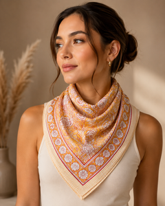 100% Cotton Bandana Floral Boho Women's Summer <b>Head</b> <b>Scarf</b> 20x20 Customized Color Neck Wrap Hair Accessory Breathable Lightweight - Product Image 2