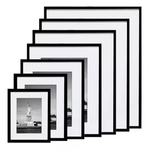 Home Usage Weathered <b>Black</b> 10*15 Photo Display Pack 2 Solid Wood Picture Clear Glass Natural Wood <b>A3</b> Hanging Art Wall Mounting - Product Image 1