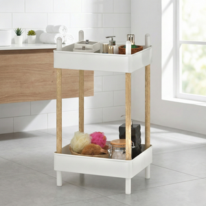 <b>Shopee</b> OEM EBay Organizer Factory Household Storage Furniture Manufacturer Modern Portable Kitchen 2-Tier Metal Utility Shelf - Product Image 2