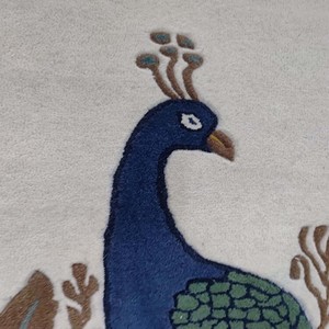 Tapis de luxe à motif floral paon, tufté à la main, pour salon, chambre, antidérapant, durable, décoration intérieure XL - Product Image 2